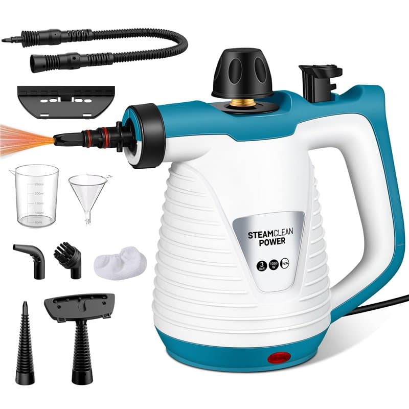 KingSom Nettoyeur Vapeur Portable, Nettoyeur Vapeur à Main Multifonction avec 9 Accessoires pour la Maison, Salle de Bain, Netto