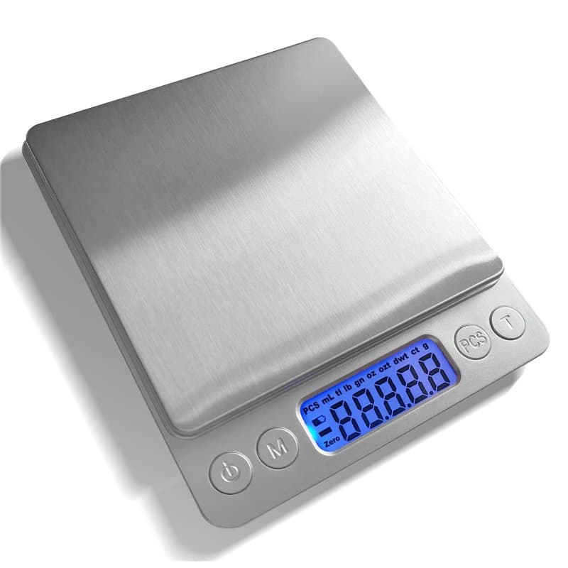 JOEAA Balance de Cuisine Électronique 3000g/0.1g Balance Cuisine Numérique en Onces avec Écran, Fonction Tare, 9 Unités, Auto-ar