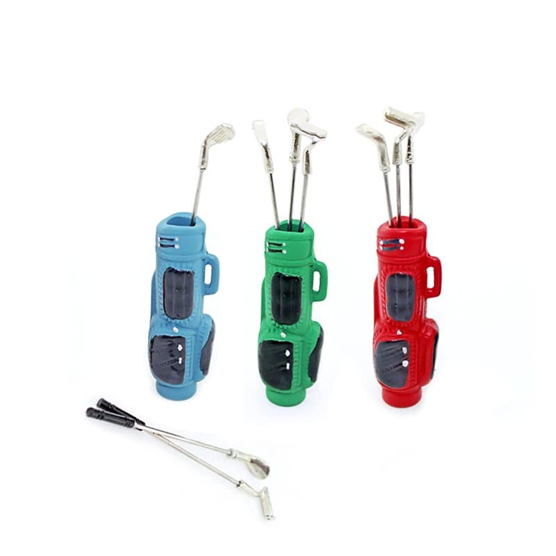 WANGCL Lot de 3 clubs de golf miniatures, accessoires pour maison de poupée Barbie 1/12