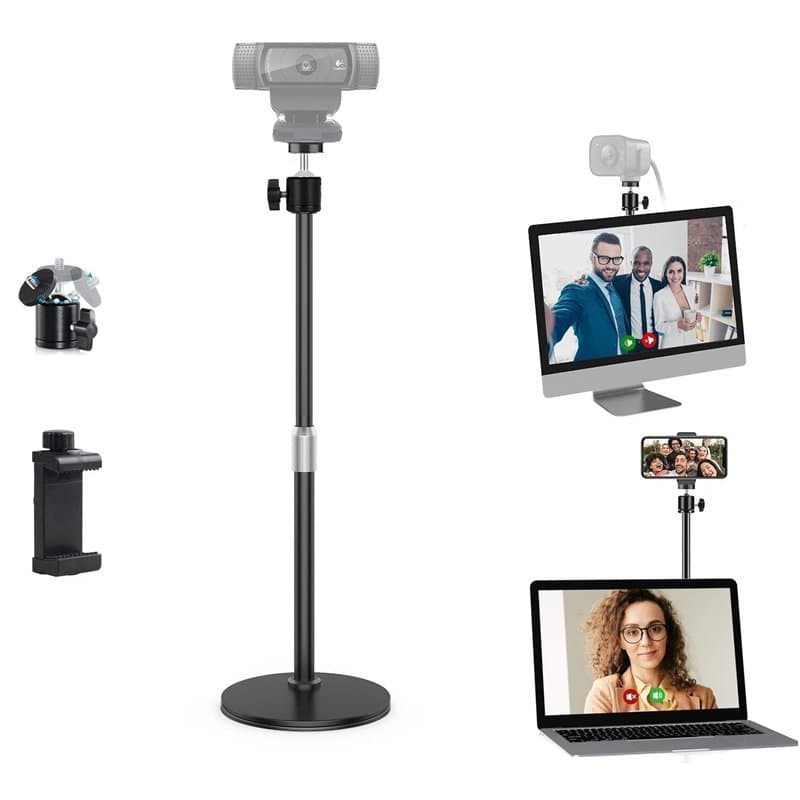 Support pour Webcam de Bureau, Support de Table Pliable pour la Logitech Brio C920 C922 C930 C925 C615 Streamcam webcams, Compat