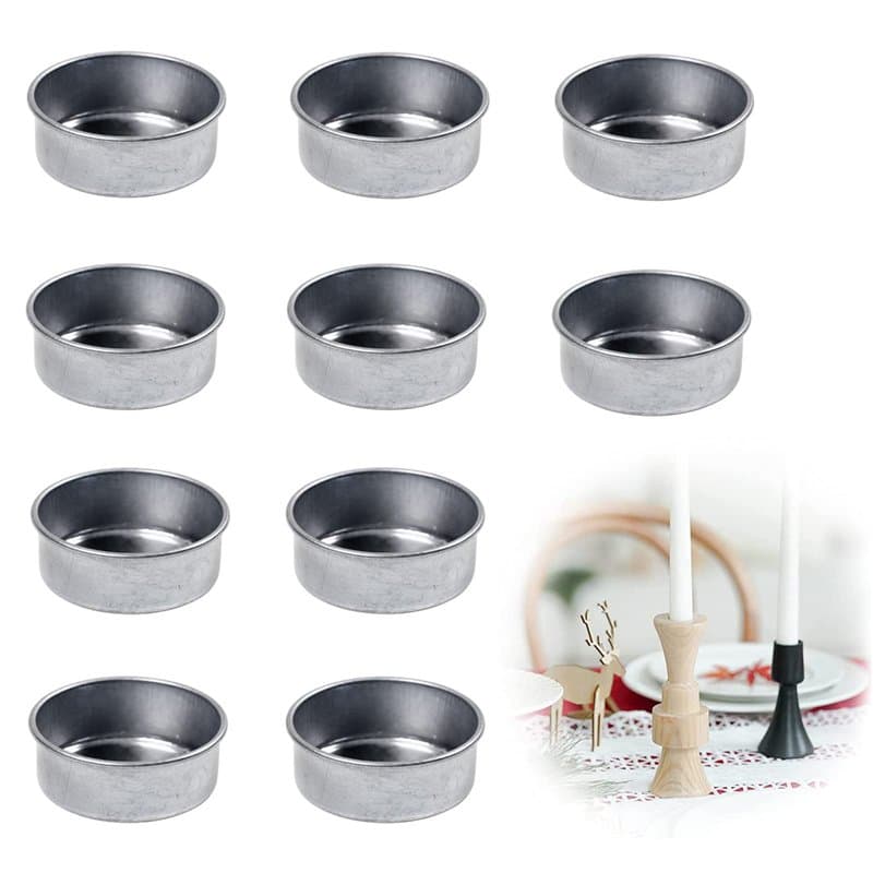 10 Pièces Aluminium Boîte à Bougie Vide Inserts De Bougie en Métal Boîtes à Bougies Fournitures De Fabrication De Bougies De Bri