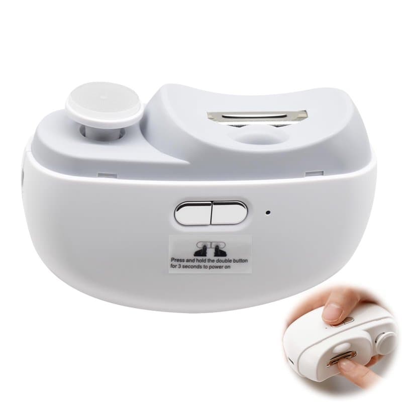 Horuili® Coupe-ongles électrique, Vernis à ongles, LED pour tailler et polir les ongles Avec fonction lime et lumière, ponceuse