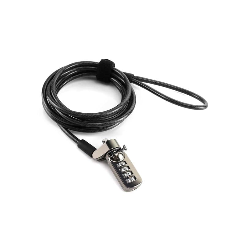 QWORK® Câble Antivol PC, Câble Verrou de Sécurité pour Ordinateur Portable, Mécanisme de Verrouillage T-Bar, Câble Résistant à l
