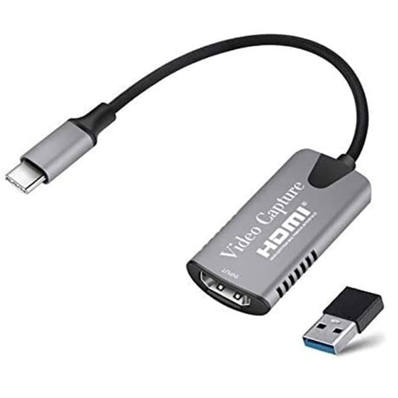 Zhongkaifa Carte de Capture vidéo HDMI vers Type-C, Free Drive 4K 1080P Type-C HDMI vers USB-C, Convertisseur Portable pour l'en