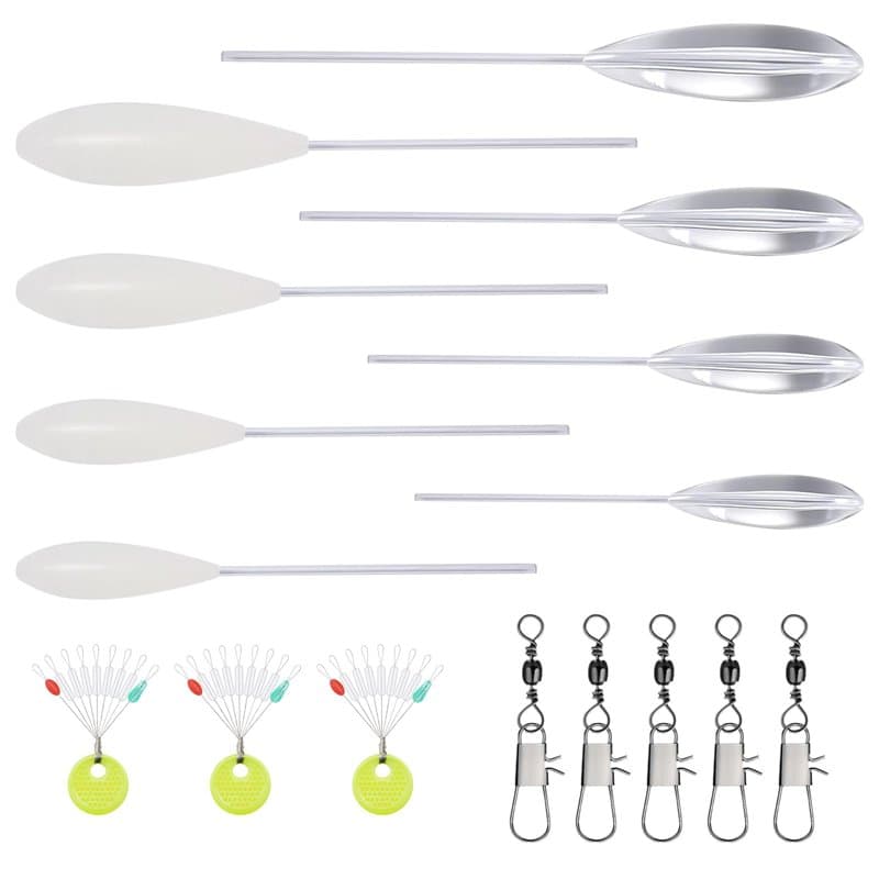 Sbirolino Lot de 16 Pièces 4X Spirolino Coulant 4X Sbirolino Flottant (8g 10g 15g 20g) 5X Fishing Assortiment Triple Pivotant et