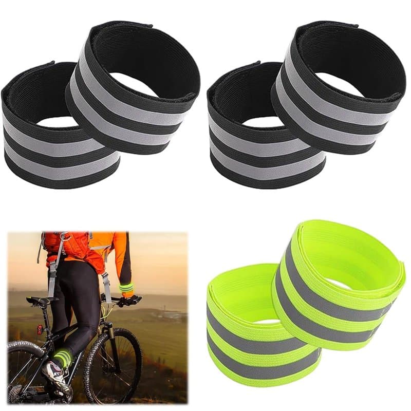 6 Pièces Serre Pantalon Velo Clip De Pantalon Réfléchissant À Vélo Pince À Pantalon Pince pour Chaîne De Vélo Pinces À Vélo Réfl