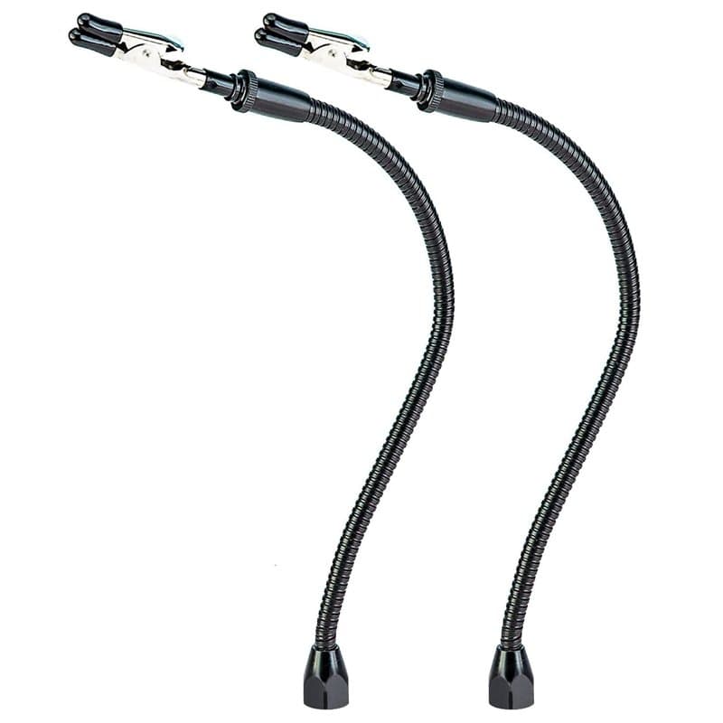 Bras magnétique avec pinces crocodiles - 130 mm - Troisième main - 2 bras flexibles pour pinces