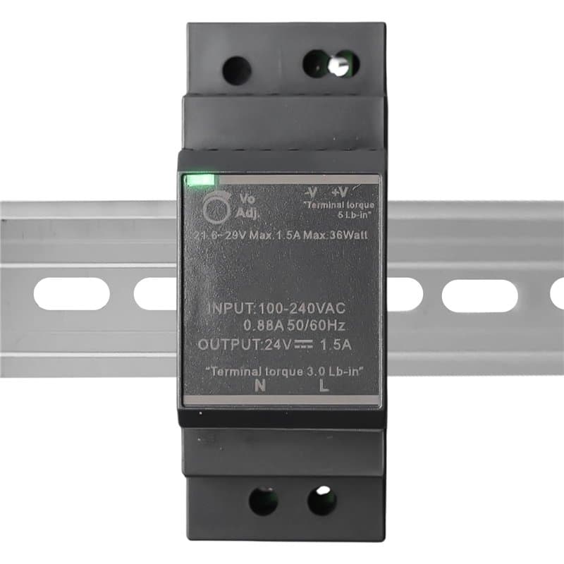 Bloc d'alimentation pour rails DIN 24 V : 24 V CC 30 W 1,5 A, HDR-30-24 Alimentation à découpage Rails DIN Rails, Bloc d'aliment