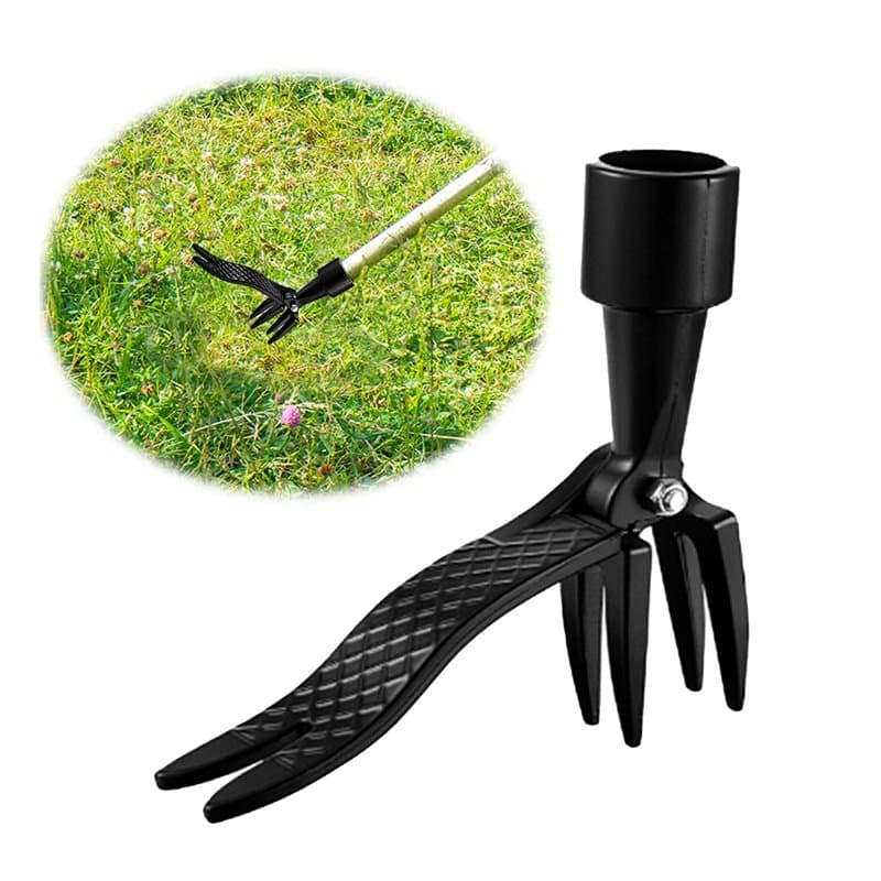 Vordpe Outil de désherbage manuel pour le jardin, debout, désherbeur avec 4 griffes, outil de désherbage pour jardin/patio/arriè