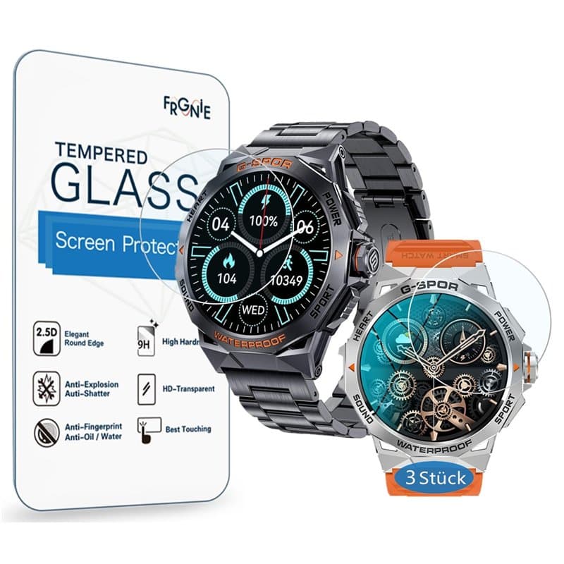 Frgnie Lot de 3 Films de Protection d'écran compatibles avec la Montre Intelligente FEELNEVER 2024 New EF3 1,43" (Lot de 3) en V