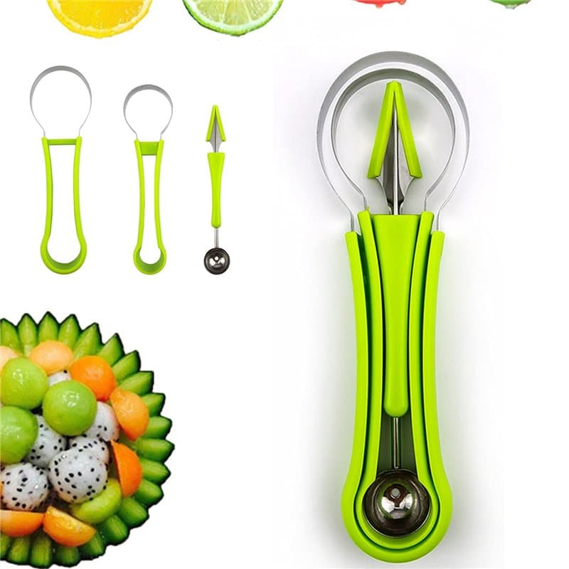 Ensemble d'outils 4 en 1 pour découper des fruits, une cuillère à fruits, une boule de pastèque, un éplucheur de nourriture, uti