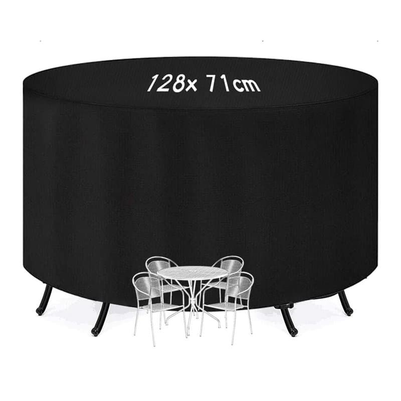 Housse Salon de Jardin, Housse De Protection Mobilier Table Ronde Housse De Meuble De Jardin Etanche Protection Anti-UV, 210D Ox