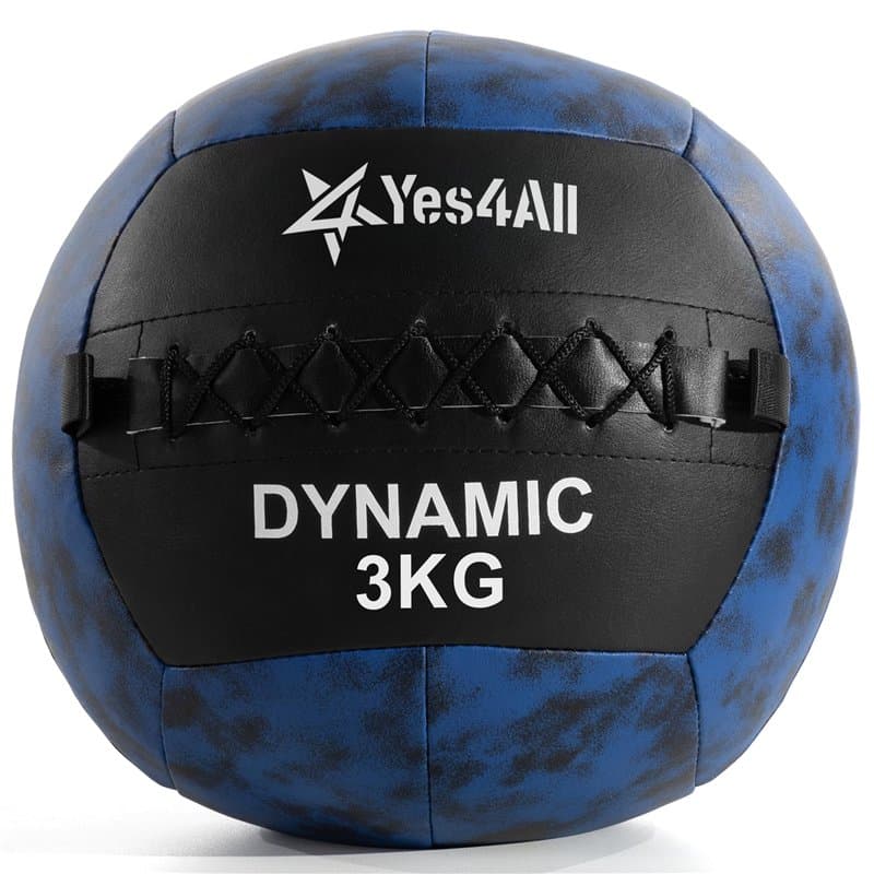 Yes4All GKAD 3 kg Dynamic Wall Ball/Soft Medicine Ball, Wall Med Ball for Full Body Workout and Strength Exercise