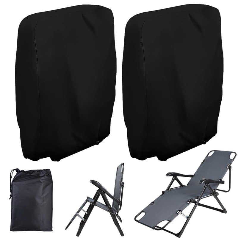 Housse de Chaise de Jardin, 2 Pièces Housse Chaise Jardin, Housse de Chaise de Jardin Empilable, Housse pour Chaises Empilables