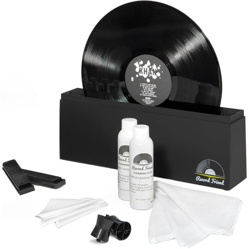 Big Fudge Kit Nettoyage Vinyles - Machine à Laver pour Vinyle avec Solution de Lavage Vinyle, Brosse Intégrée, Rack de Séchage -