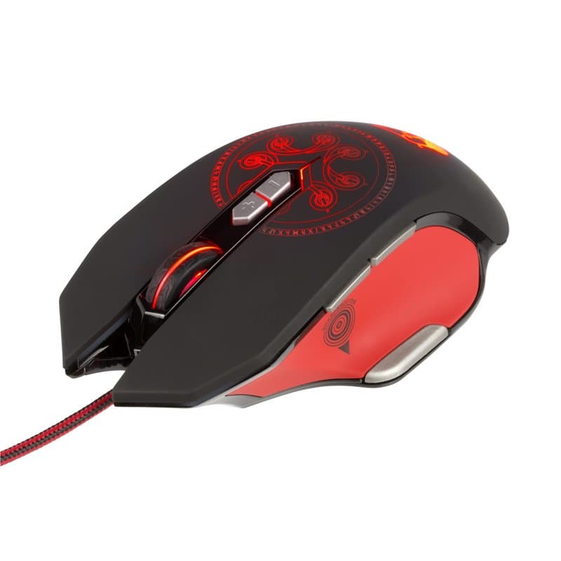 Konix Drakkar Souris Gaming Filaire Heimdall pour PC - 9 Boutons - Résolution 4 000 DPI - Câble 1,7 m - Rétroéclairage 5 Couleur