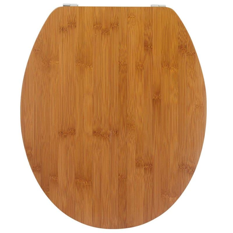 Wirquin 20723787 Abattant WC bois Diplomat Bambou avec finition brute en MDF résistant et chaud, bois