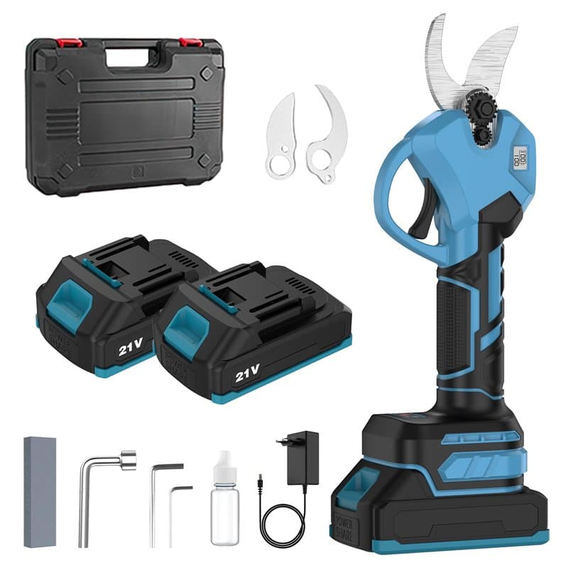 Sécateur Électrique Sans Fil, Ouverture 30MM Secateur Electrique,Sécateur Electrique avec 1500mAh Batterie avec Écran Pour La Ta