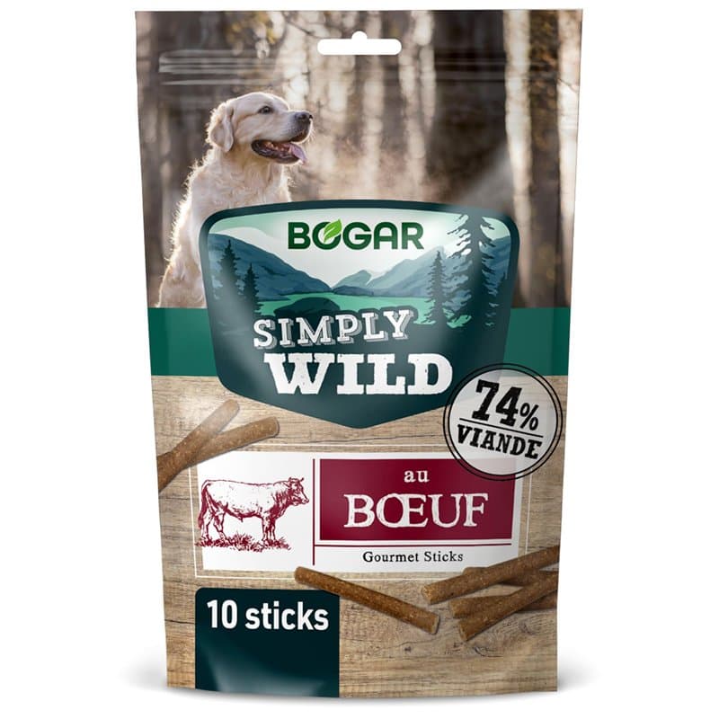 Bogar - Simply Wild - Friandises pour Chien - Nourriture pour Chiens de Toutes Tailles en Complément de l'Alimentation Habituell
