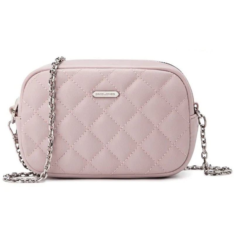 David Jones - Petit Sac Bandoulière Matelassé Femme - Mini Sac à Main Chaînes Porté Epaule Simili Cuir PU - Besace Sacoche Poche