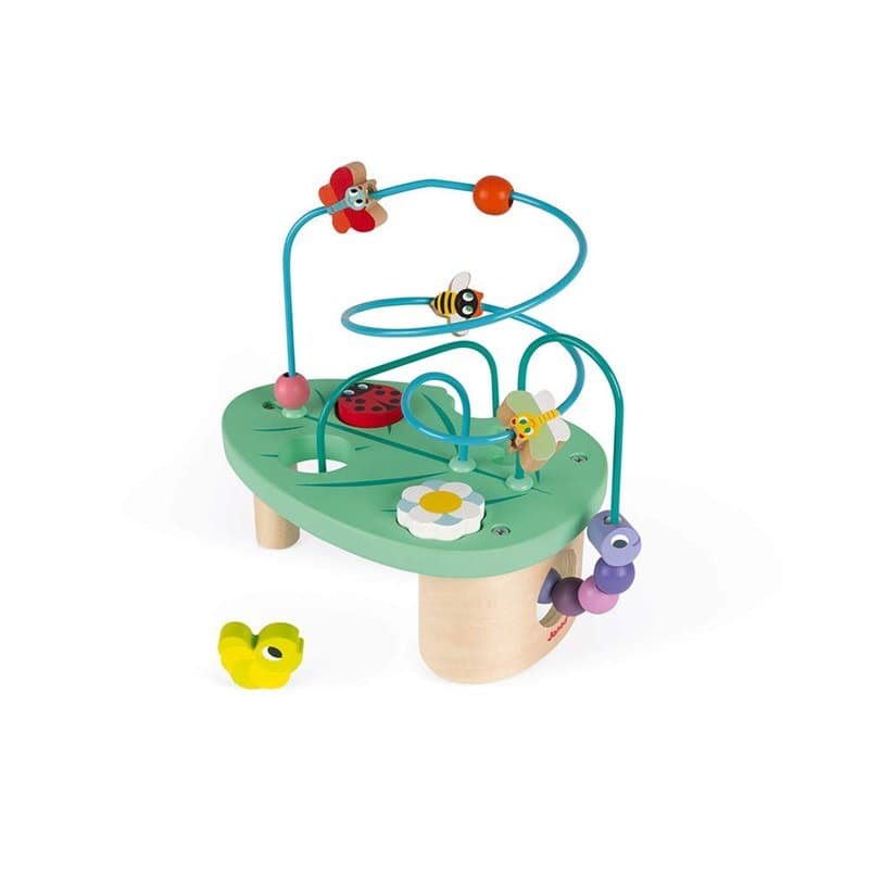 Janod - Caterpillar and Co Looping - Wooden Early - Learning Toy - Educational Game - Fine Motor Skills - 12 Months - J08253