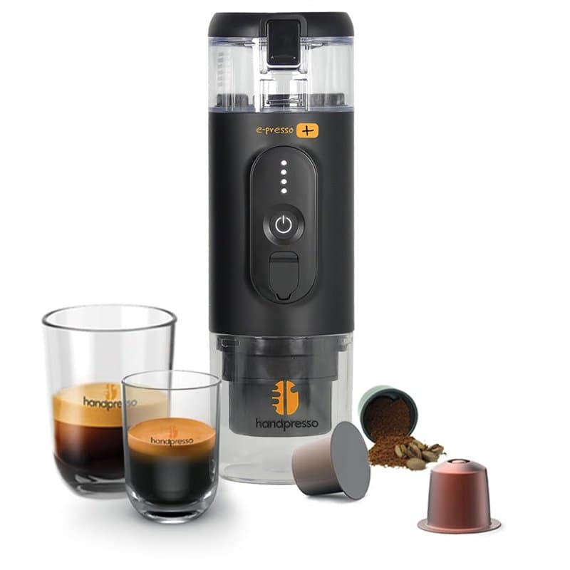 Handpresso - cafetière portable E-Presso+ 21710 | mini cafetiere electrique à batterie haute performance amovible/rechargeable U