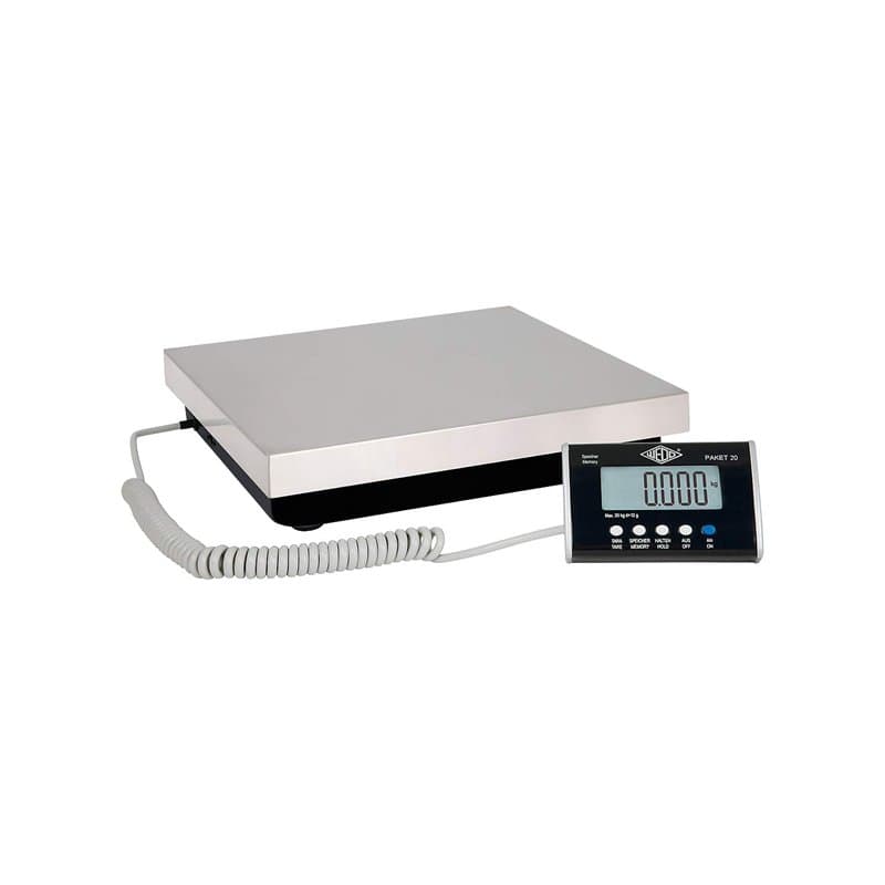 Wedo 050772010 Balance postale, charge max. 20 kg, bloc d'alimentation inclus