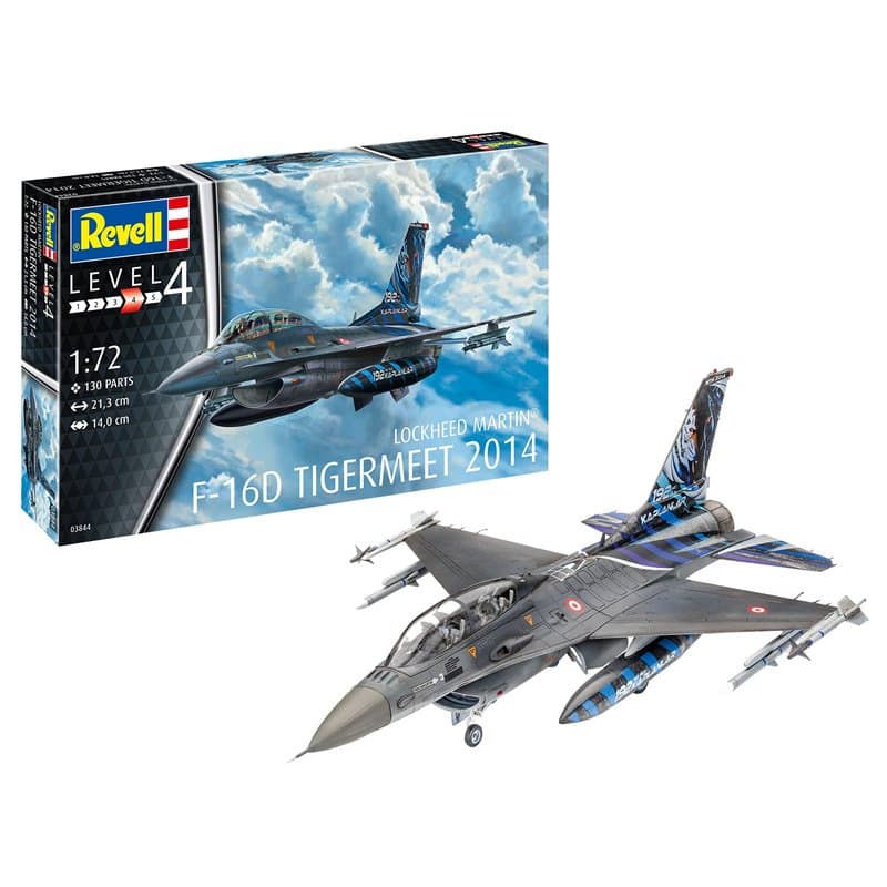 Revell-F-16D Tigermeet 2014, 1:72, 21,3 cm Maquette Avion, 03844, Multicolore