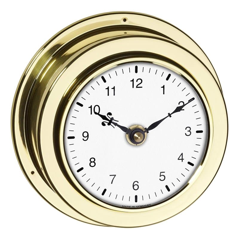 TFA Dostmann Horloge Murale analogique Maritim, 98.1021, en Laiton, Design Maritime, décoration pour Murale, Voile, Bateau, Naut