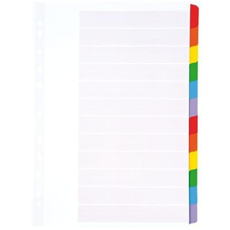 Jeu De 12 Intercalaires Cartonnés, Format A4 : 21 X 29,7 Cm