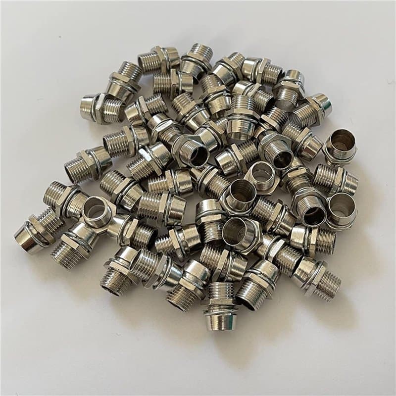 LUMETHEUS Lot de 20 douilles LED en métal argenté 3 mm – Support pour diodes électroluminescentes avec anneaux de montage fileté