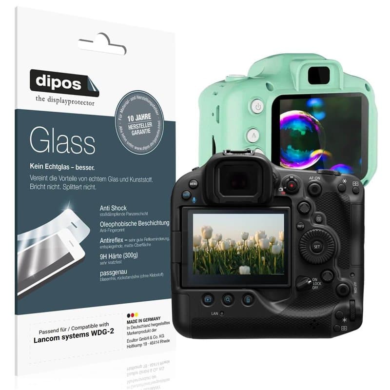 dipos I 2x Protection ecrán mat compatible avec Lancom systems WDG-2 Verre souple Film Protecteur 9H