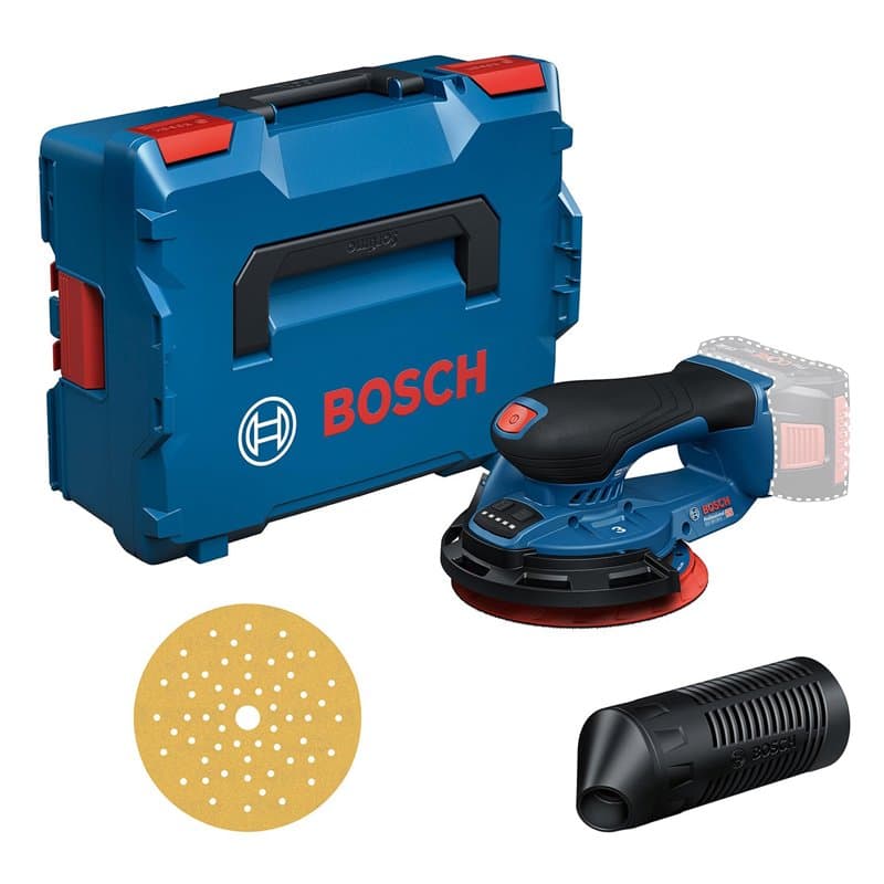 Bosch Professional 18V System ponceuse excentrique sans-fil GEX 18V-150-3 (incl 1 disque abrasif, 1 boîtier collecteur de poussi