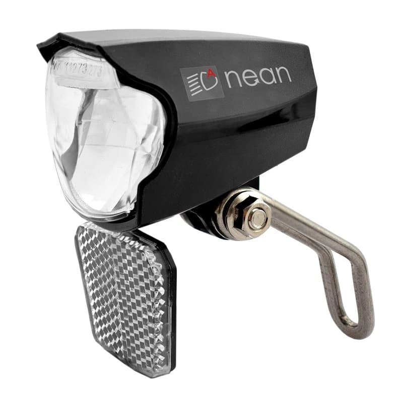 nean Phare Avant Dynamo de vélo avec éclairage Automatique, feu de Position, réflecteur et homologation StVZO, 30 lux