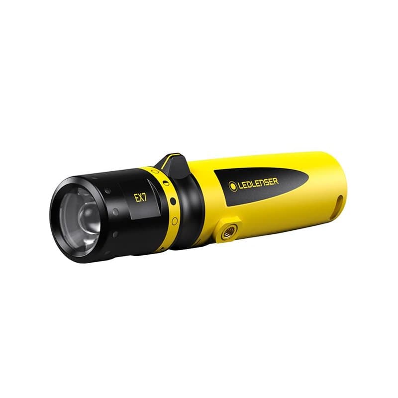 Ledlenser Lampe de Poche LED EX7 Solide pour Atelier, Fonctionne 3 Piles AA, Protection Contre Les Explosions en Zone ATEX 0/20,