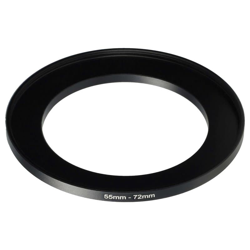 vhbw Bague d'adaptation de Filtre Step-Up de 55 mm vers 72 mm pour Objectif d'appareil Photo - Adaptateur, métal, Noir