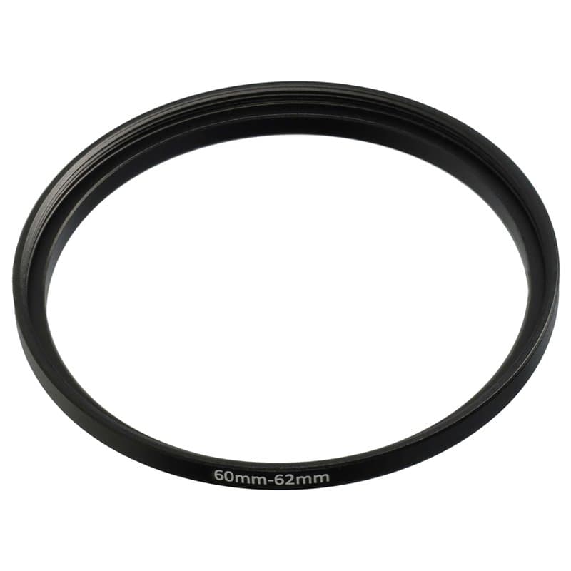 vhbw Bague d'adaptation de Filtre Step-Up de 60 mm vers 62 mm pour Objectif d'appareil Photo - Adaptateur, métal, Noir