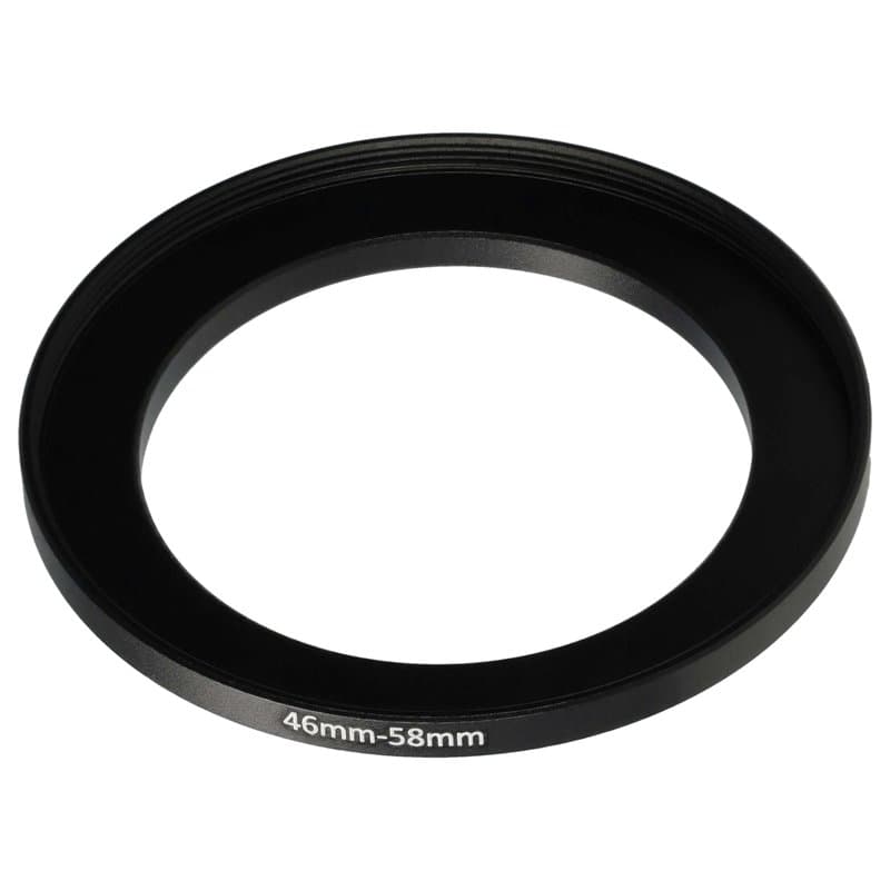 vhbw Bague d'adaptation de Filtre Step-Up de 46 mm vers 58 mm pour Objectif d'appareil Photo - Adaptateur, métal, Noir