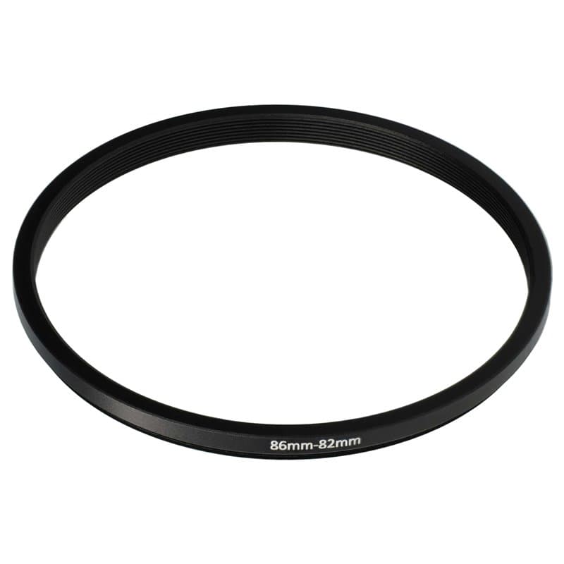 vhbw Bague d'adaptation de Filtre Step-Down de 86 mm vers 82 mm pour Objectif d'appareil Photo - Réducteur, métal, Noir