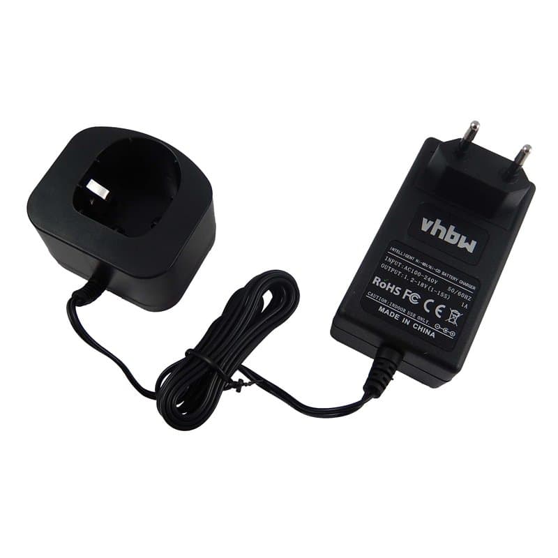 vhbw Chargeur d'alimentation 220V pour Outil Ryobi CSS-1801M, CSS-180L, CST-180M, CTH1201, CTH1202, CTH1202K, CTH1202K2, CTH1442