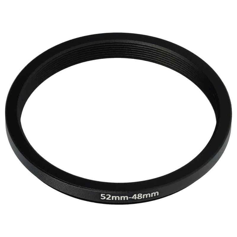 vhbw Bague d'adaptation de Filtre Step-Down de 52 mm vers 48 mm pour Objectif d'appareil Photo - Réducteur, métal, Noir