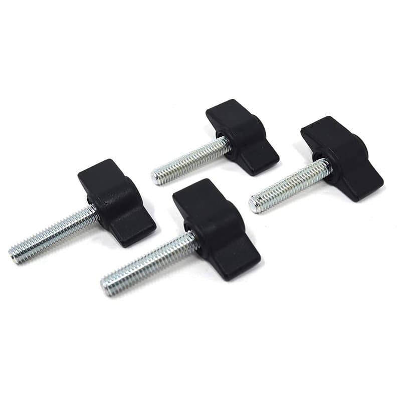 Design61 4 vis à ailettes en plastique avec boulons filetés en acier M5 x 28 mm.