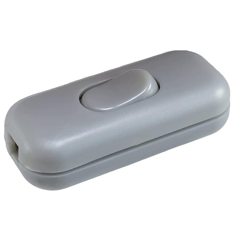Interrupteur intermédiaire gris (argenté), boîtier à 3 broches (2) et contacts avec vis, 6 A, 250 V~, interrupteur intermédiaire