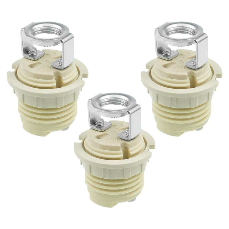 EMSea Lot de 3 supports de lampe G9 avec support G9 fileté en céramique halogène avec anneau G9 pour lampes halogènes LED CFL