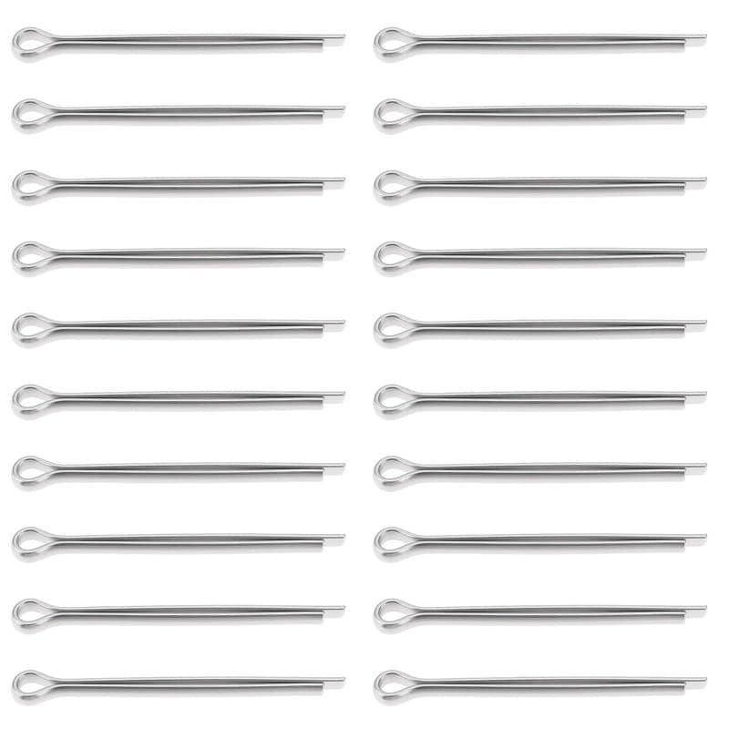 Briny River Lot de 20 goupilles fendues en acier inoxydable 304 pour hélice marine 4 x 50 mm compatibles avec Yamaha F150 F200 F