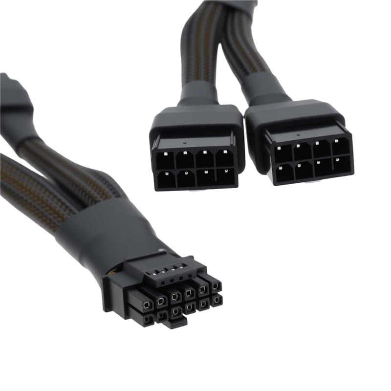Câble Adaptateur d'Alimentation 16 Broches vers 2 x 8 Broches pour Nvidia RTX 4080/4090 - 12 cm