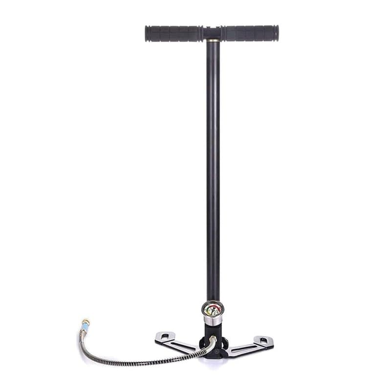 Prettyui Pompe manuelle à 3 étapes pour étrier, pompe à main, jauge de filtre à gaz, fusil à air comprimé 4500 psi, joint pliabl