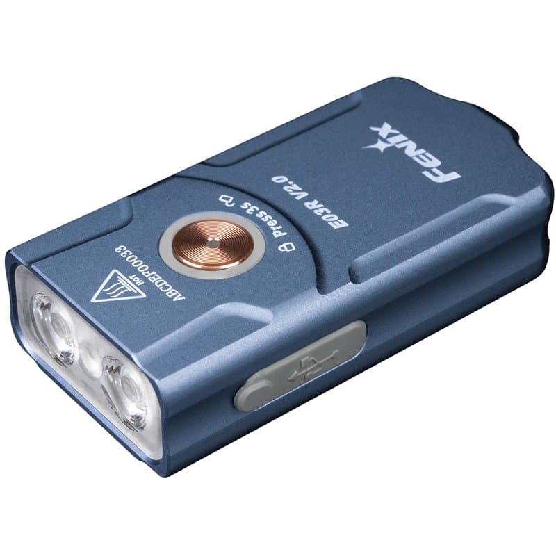 FENIX E03R v2.0 Lampe torche porte-clés rechargeable légère | 500 lumens | 90 m | 30 heures max | mode lumière rouge | charge US