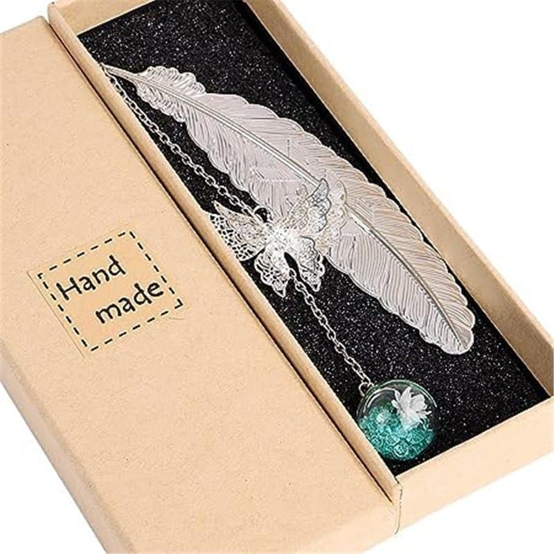 DERAYEE Marque Page Plume,un Pièces Marque Page Marque Page Métal Pour Marque De Lecture, Cadeau Pour Enfants Et Étudiants