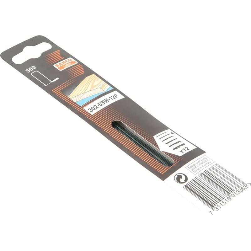 Bahco 302-53W-12P Lames pour scies à chantourner/bois Fine 3 TPI, Gris